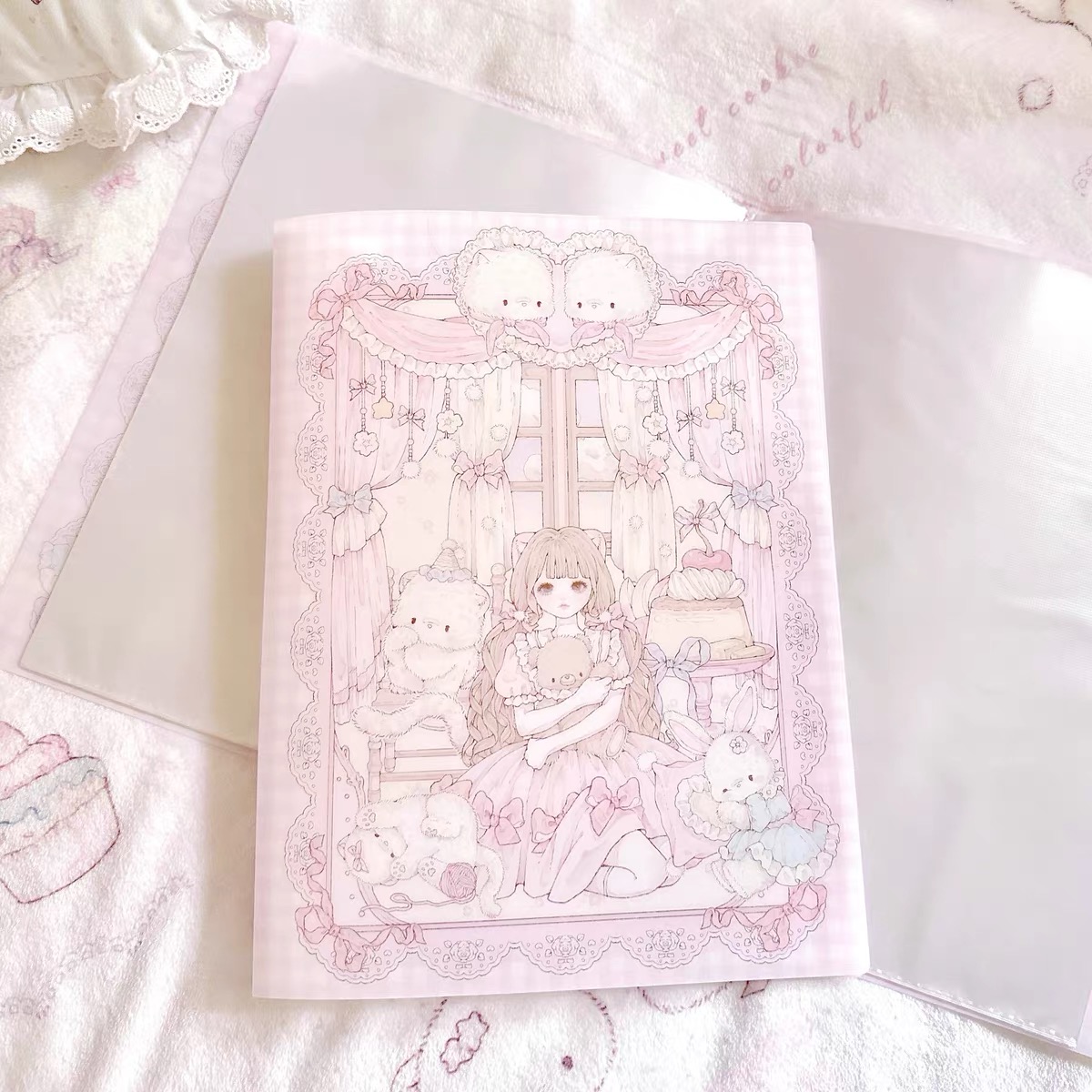 Binder Storage Box - 40 หน้า A4 การ์ตูนขนาดใหญ่ความจุ Archives กระเป๋าแฟ้มโฟลเดอร์นักเรียนทดสอบกระดาษเก็บโรงเรียนเครื่องเขียน