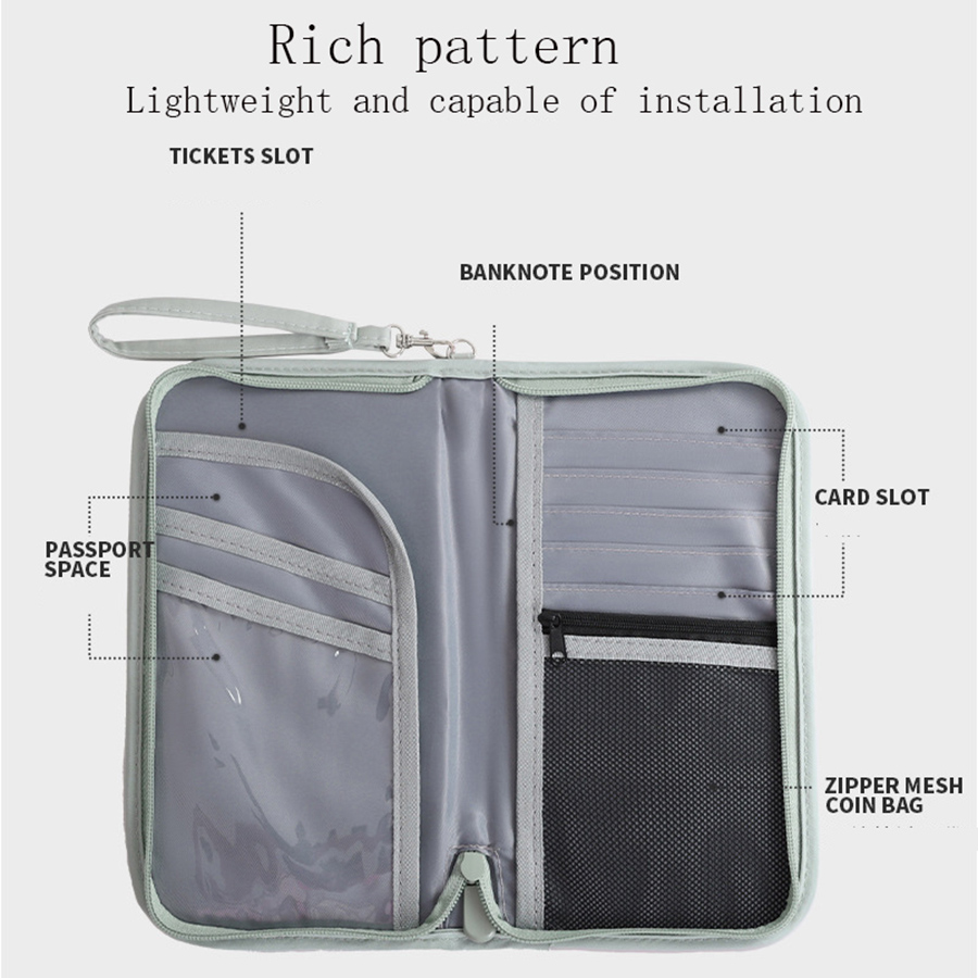 Binder Storage Box - กล่องใส่ซองใส่หนังสือเดินทางในครอบครัวแบบ dompet Travel 1ชิ้นกล่องจัดเก็บเอกสารเงินสดซองใส่หนังสือเดินทางสำหรับใส่บัตร /ti