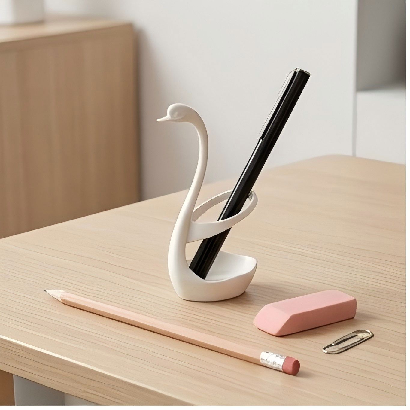 Office Furniture Brand - ที่วางปากกาหงส์ 3 มิติ ดีไซน์หรูหรา สำหรับสำนักงาน ห้องอ่านหนังสือ