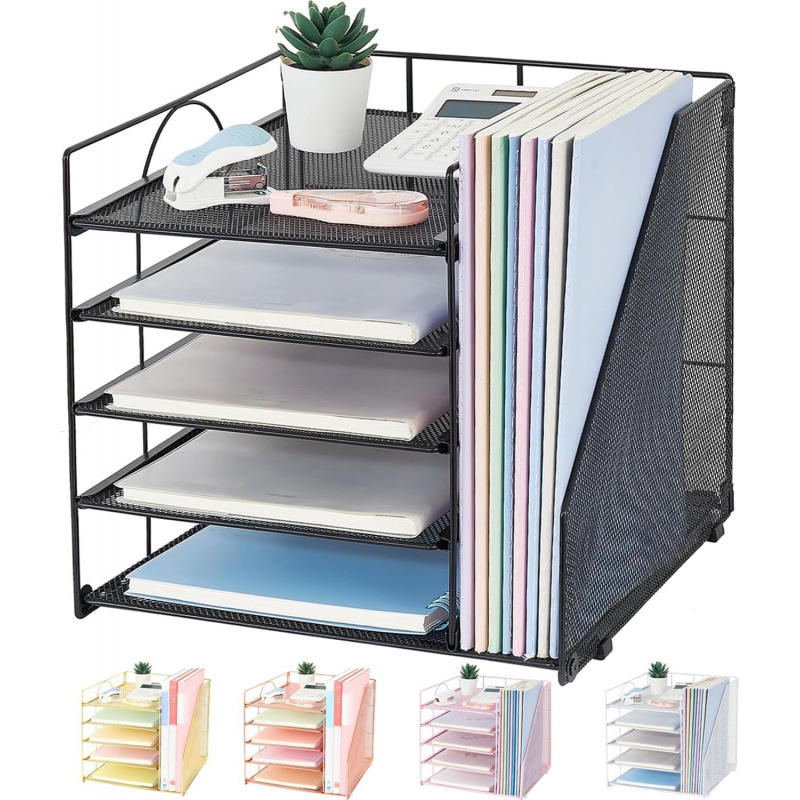 ชั้นวางเอกสารกระดาษ 5 ชั้น สำห - Binder Storage Box บทวิจารณ์และราคา