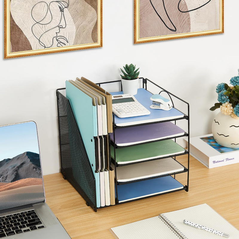ชั้นวางเอกสารกระดาษ 5 ชั้น สำห - Binder Storage Box บทวิจารณ์และราคา