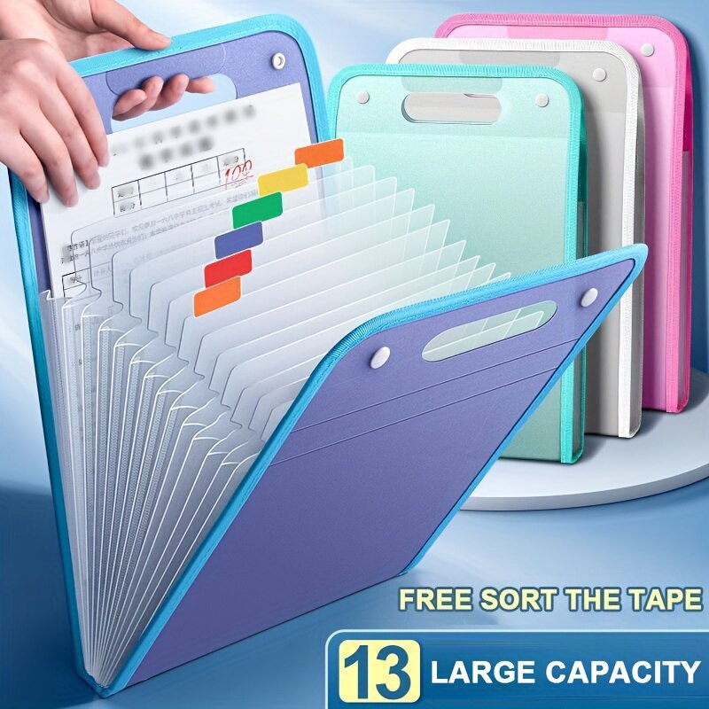 โฟลเดอร์แฟ้มขนาดพกพา13ช่องสำหร - Binder Storage Box บทวิจารณ์และราคา