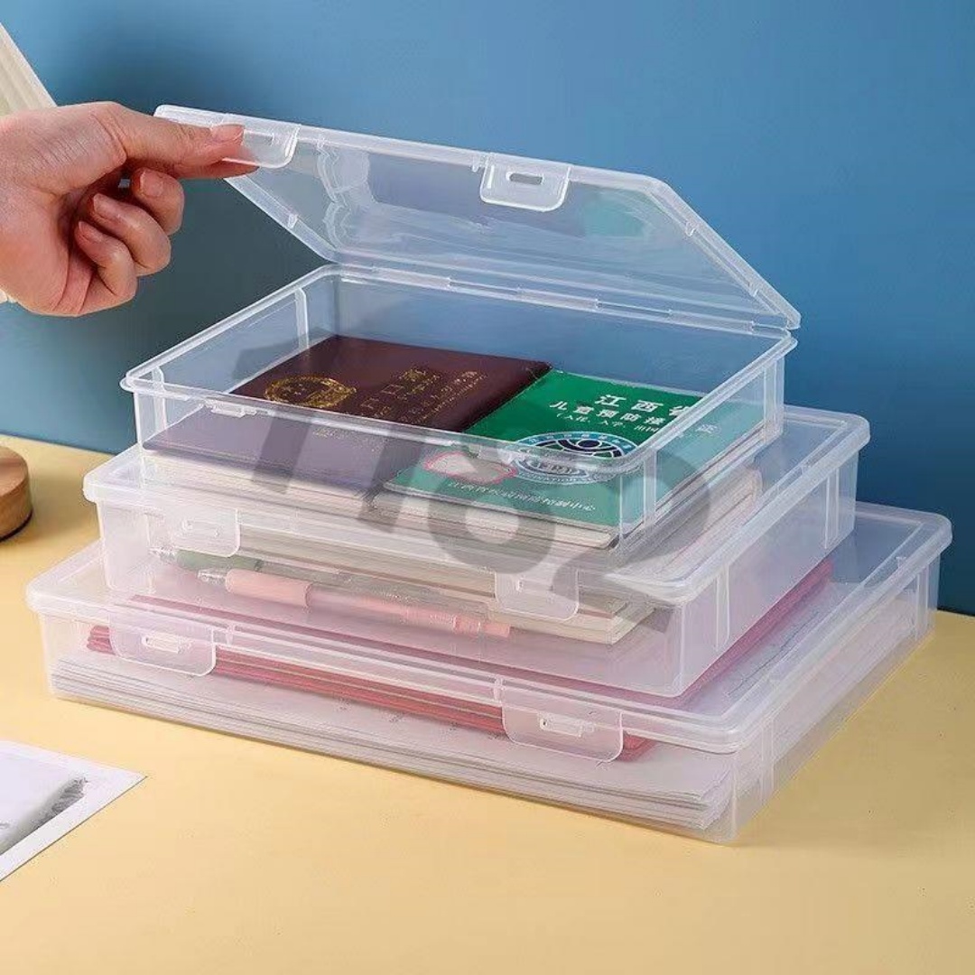 กล่องเก็บเอกสาร A4 แบบใส ซ้อนก - Binder Storage Box บทวิจารณ์และราคา