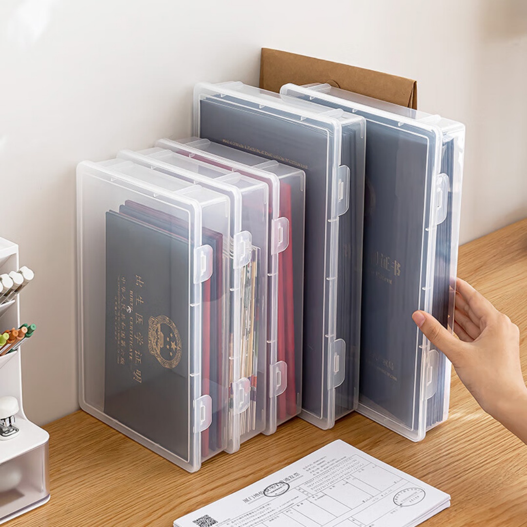 กล่องเก็บเอกสาร A4 แบบใส ซ้อนก - Binder Storage Box บทวิจารณ์และราคา