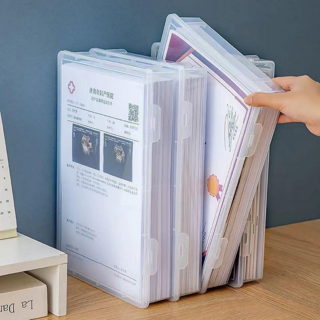 กล่องเก็บเอกสาร A4 แบบใส ซ้อนก - Binder Storage Box บทวิจารณ์และราคา